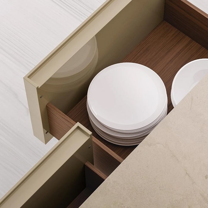 Minimalist wooden furniture with clean lines